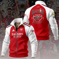 Arsenal FC Premier League Champions 25/26 Thick Knit Fleece Jacket – HOATT19926