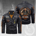 Elvis Presley 2D Leather Yellow Fleece Jacket – TANTN20203