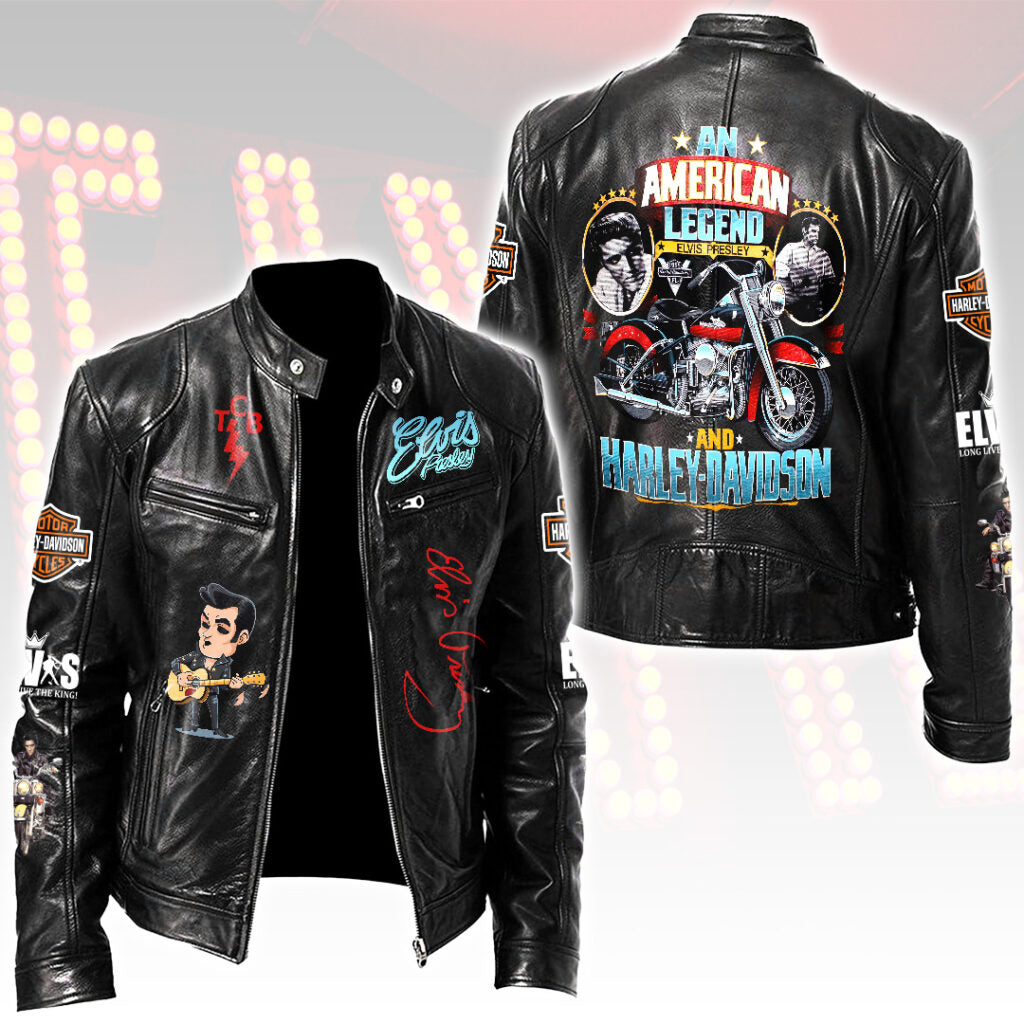 Elvis Presley Motorcycle Leather Jacket – HOATT14888