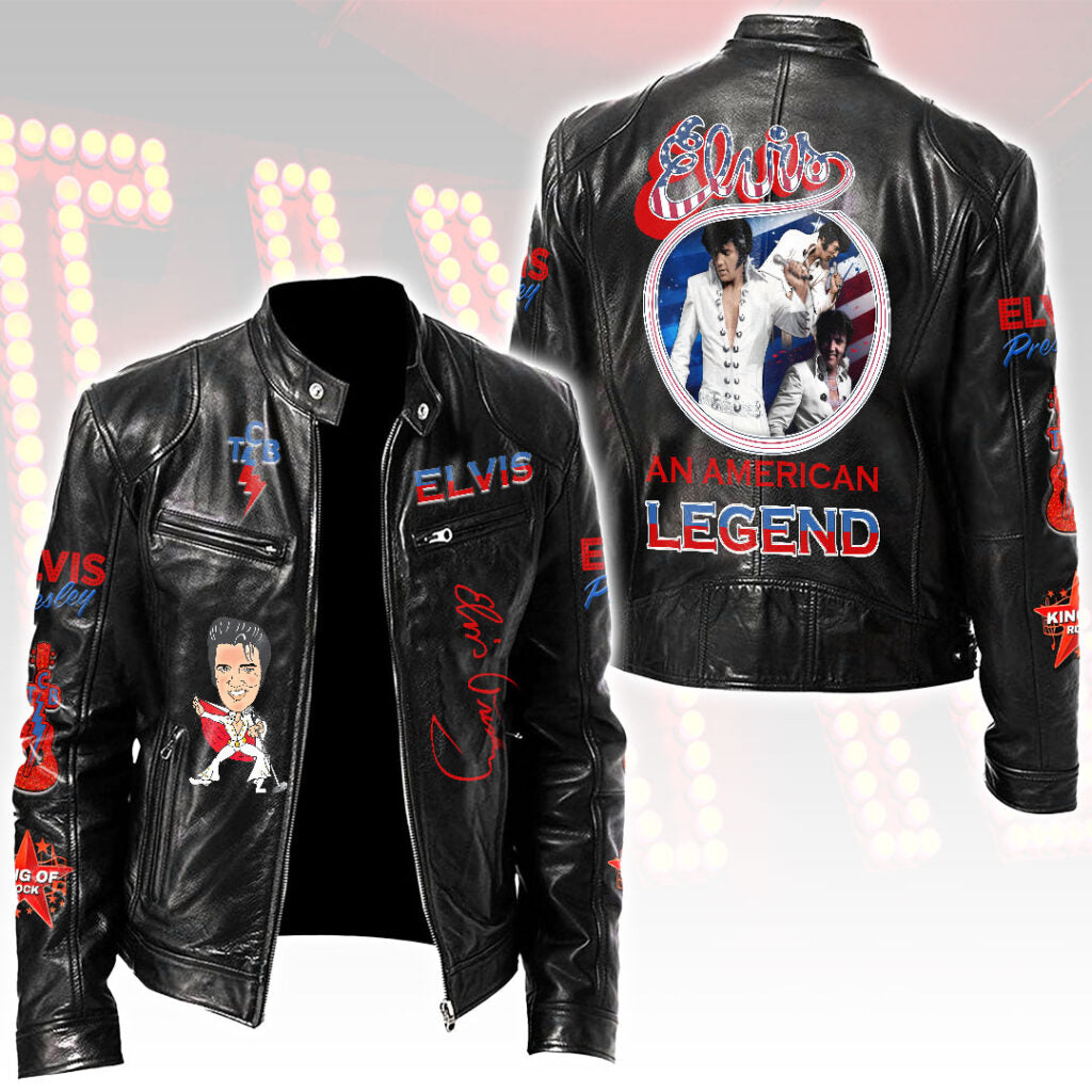 Elvis Presley Motorcycle Leather Jacket – HOATT14889