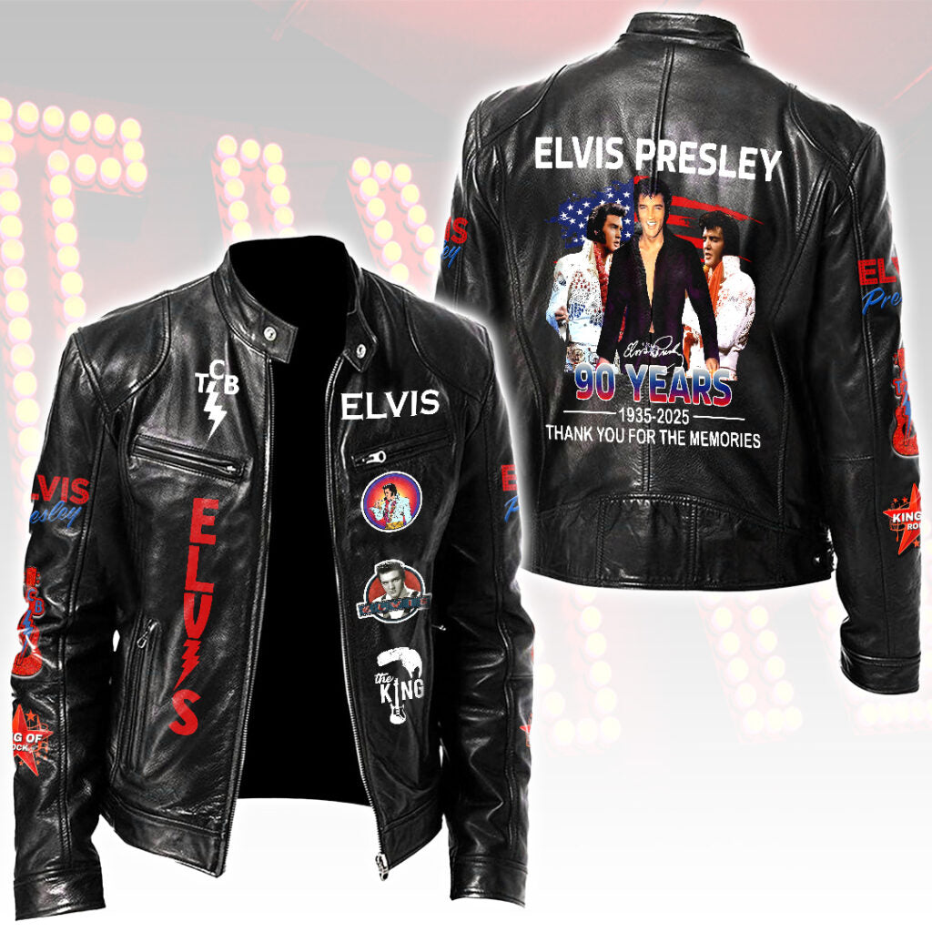 Elvis Presley Motorcycle Leather Jacket – HOATT15431