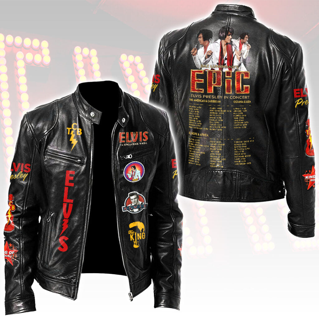 Elvis Presley Motorcycle Leather Jacket – HOATT17326