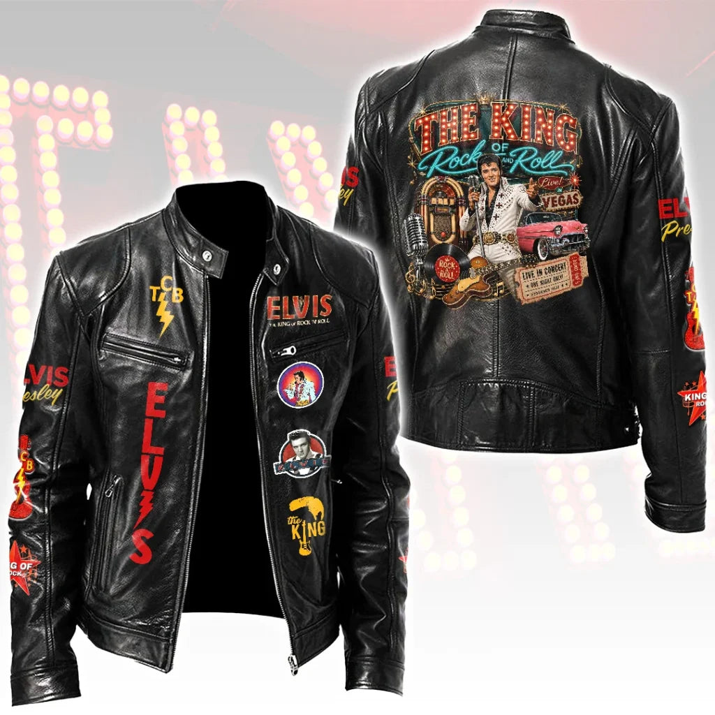 Elvis Presley Motorcycle Leather Jacket – HOATT20587