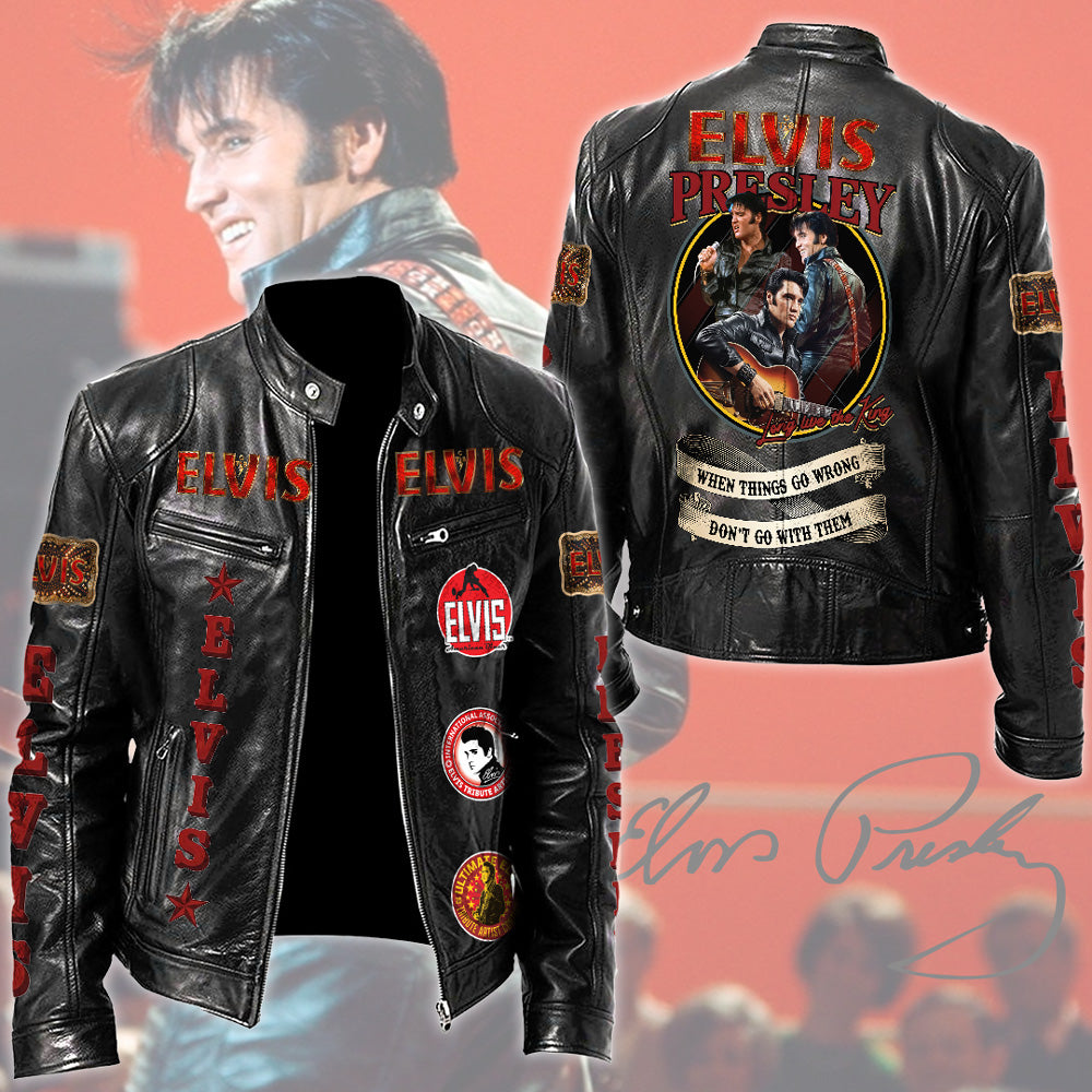 Elvis Presley Motorcycle Leather Jacket – TMTHU2682