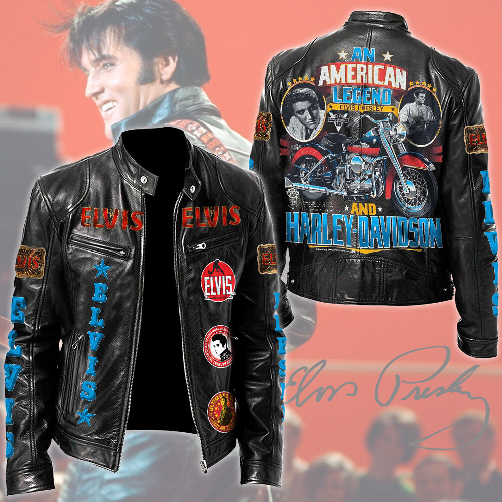 Elvis Presley Motorcycle Leather Jacket – TMTHU2928