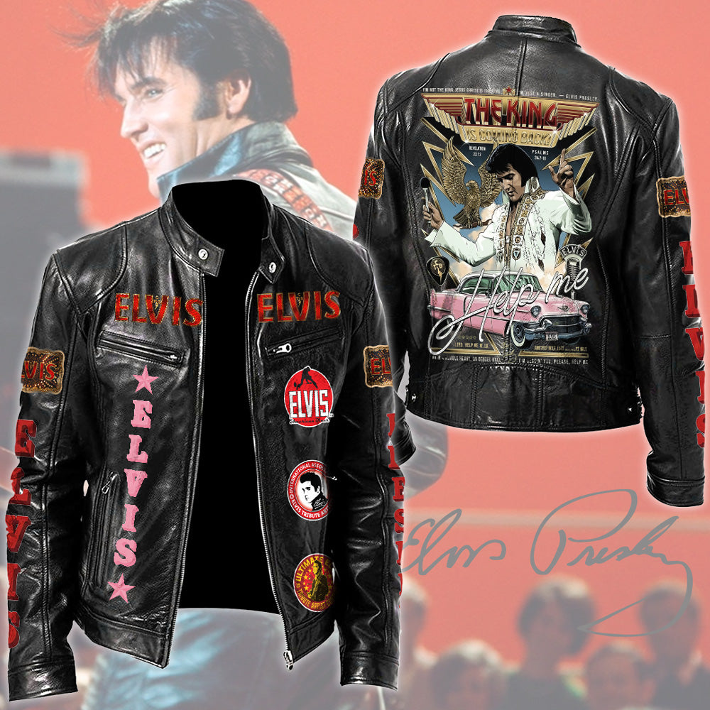 Elvis Presley Motorcycle Leather Jacket – TMTHU3736