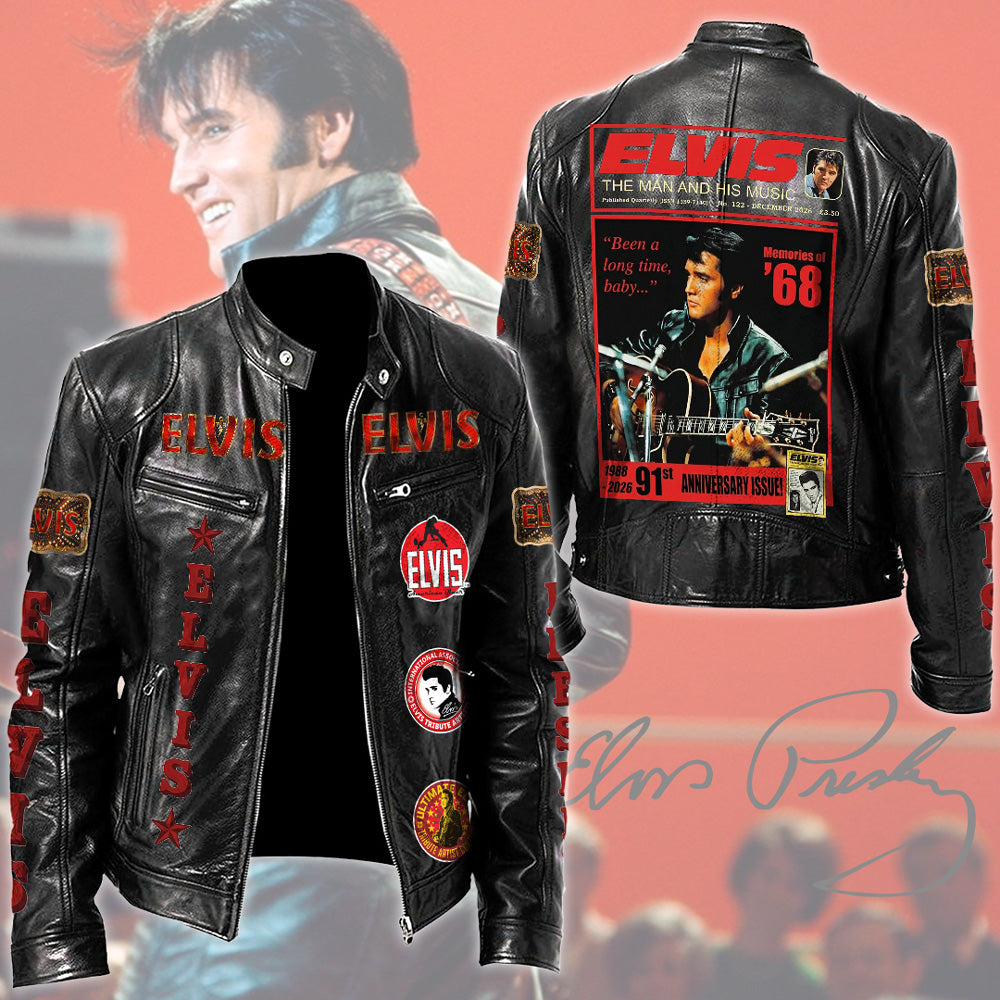 Elvis Presley Motorcycle Leather Jacket – TMTHU3957