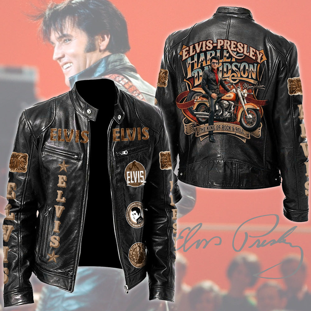 Elvis Presley Motorcycle Leather Jacket – TMTHU3958