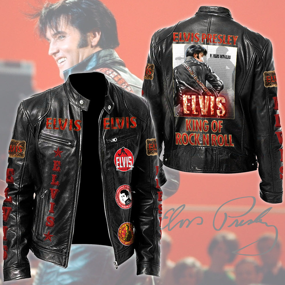 Elvis Presley Motorcycle Leather Jacket – TMTHU4060