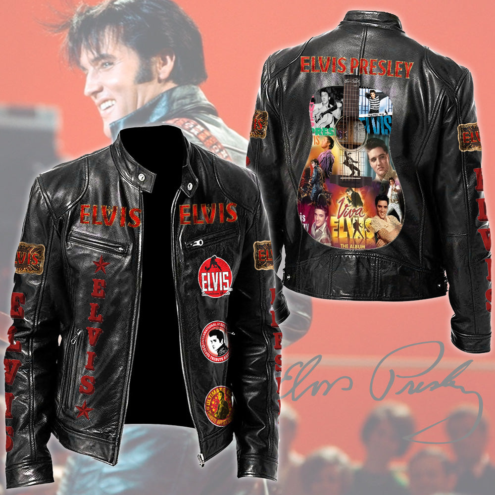 Elvis Presley Motorcycle Leather Jacket – TMTHU4441
