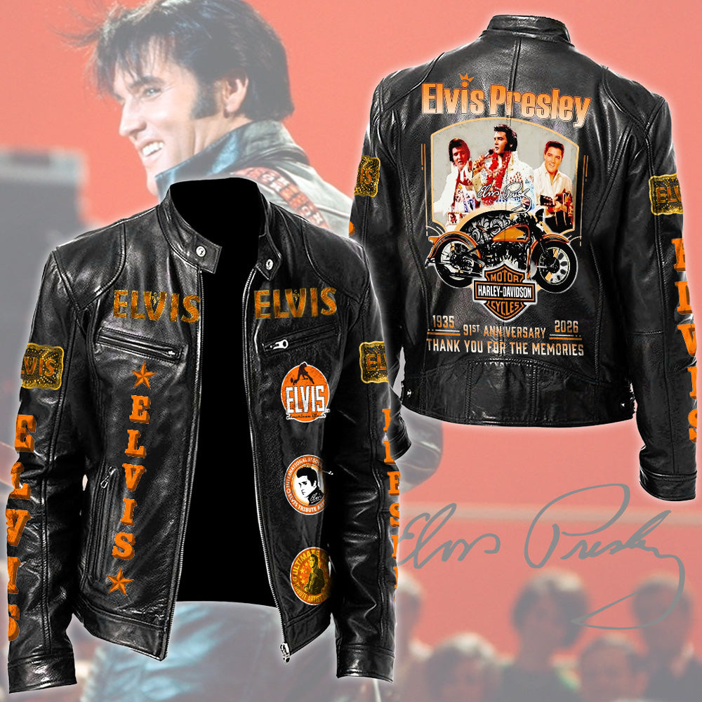 Elvis Presley Motorcycle Leather Jacket – TMTHU5036