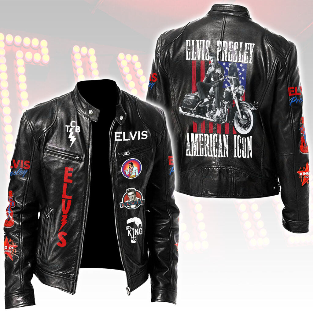 Elvis Presley Motorcycle Leather Jacket – HOATT15537