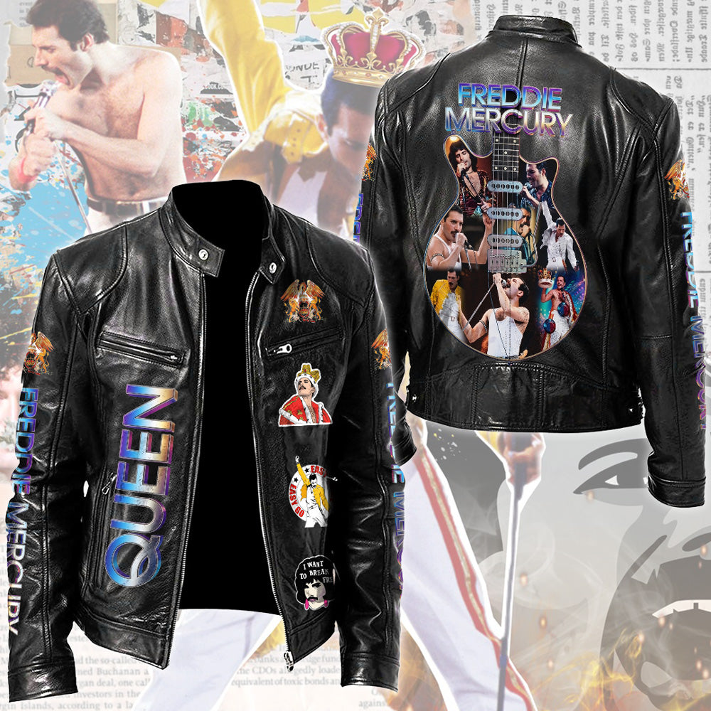 Freddie Mercury Motorcycle Leather Jacket – TMTHU5546