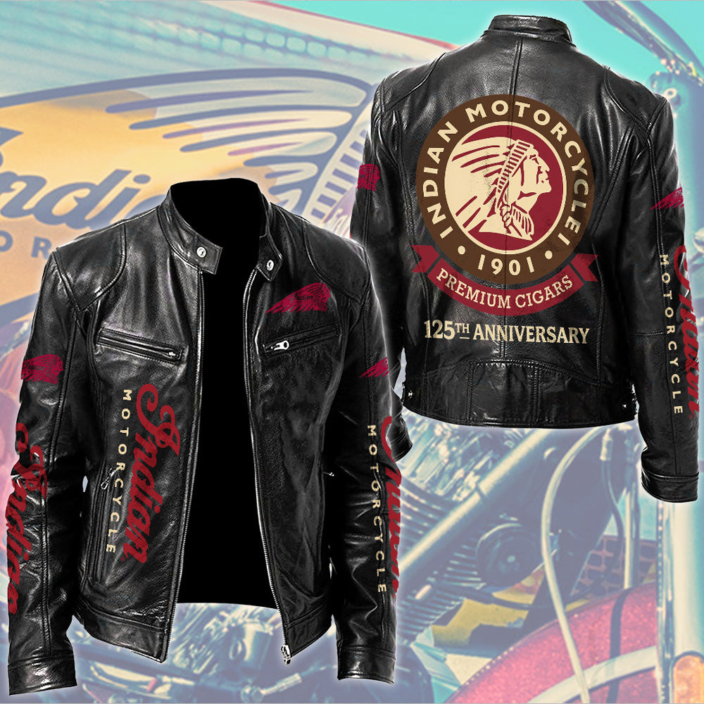 Indian Motorcycle 125th Anniversary Motorcycle Leather Jacket – TMTHU8048