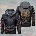 Indian Motorcycle 125th Anniversary 2D Leather Hooded Jacket – TMTHU8920