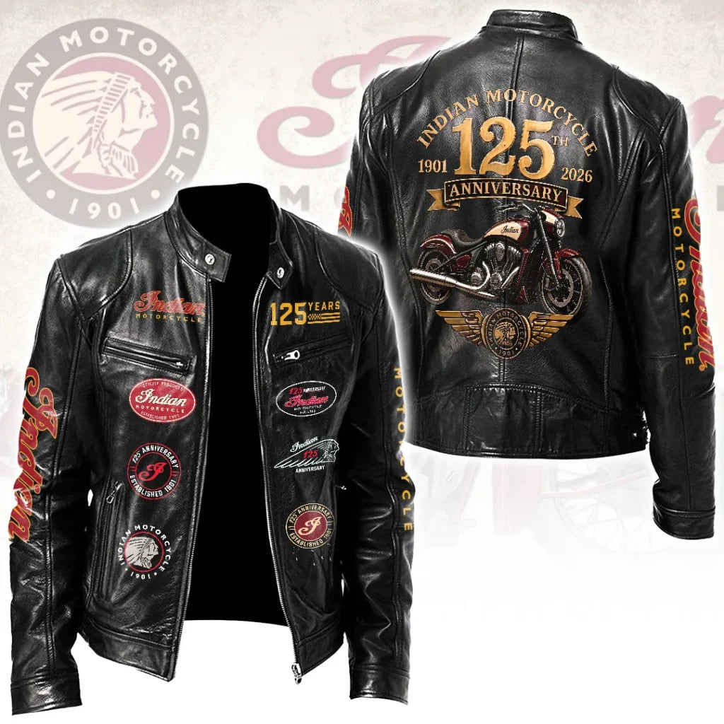 Indian Motorcycle 125th Anniversary Motorcycle Leather Jacket – HOATT20801