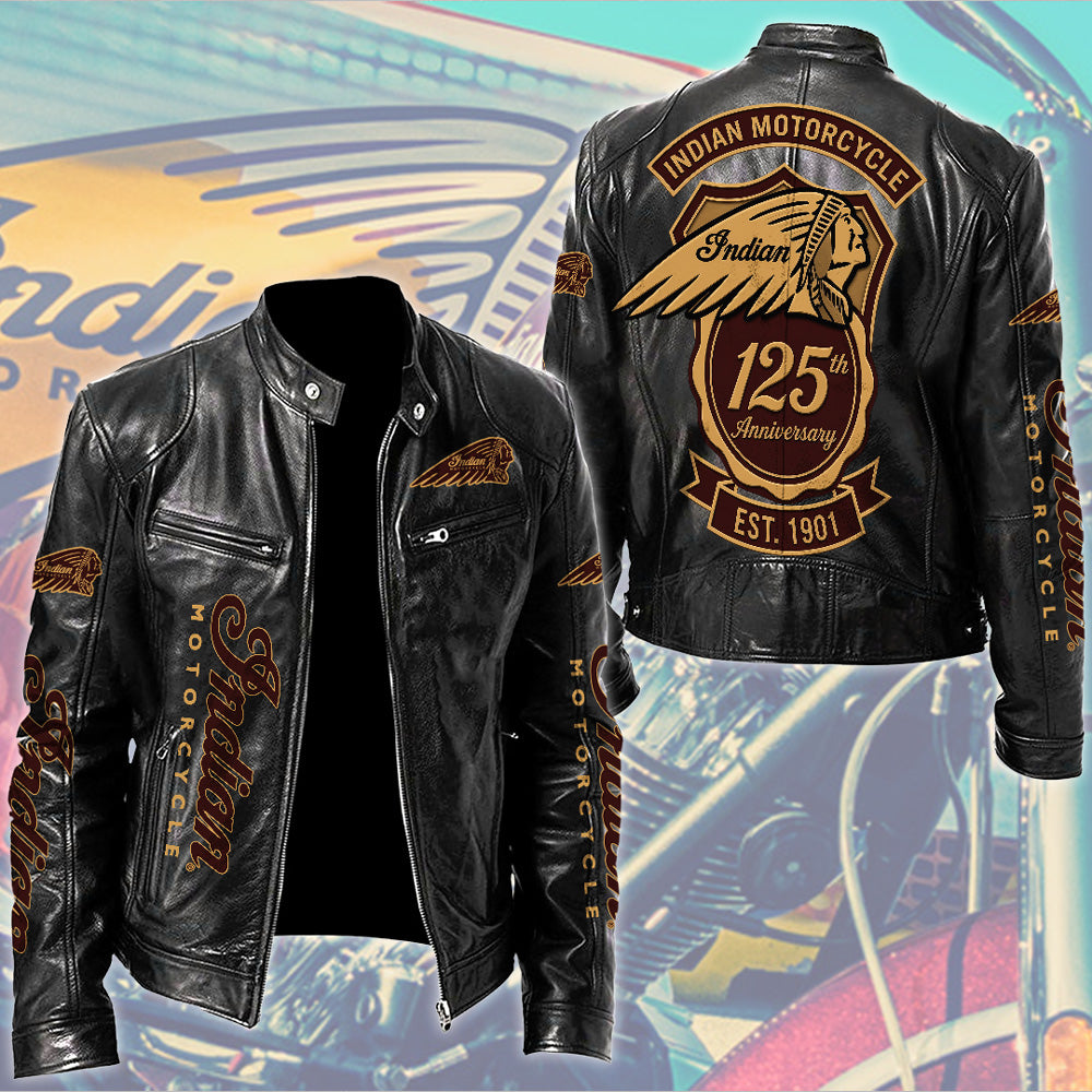Indian Motorcycle 125th Anniversary Motorcycle Leather Jacket – TMTHU8529