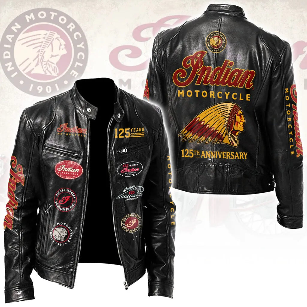 Indian Motorcycle 125th Anniversary Motorcycle Leather Jacket – HOATT20237