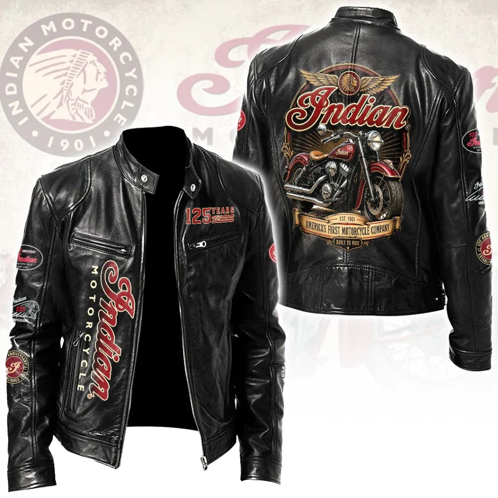 Indian Motorcycle 125th Anniversary Motorcycle Leather Jacket – HOATT20395