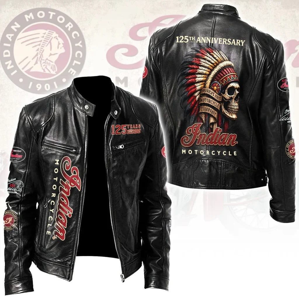 Indian Motorcycle 125th Anniversary Motorcycle Leather Jacket – HOATT20626