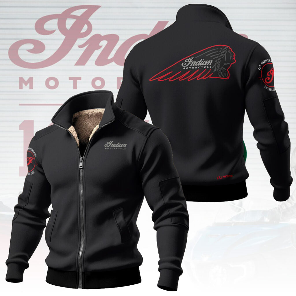 Indian Motorcycle 125th Anniversary Thick Knit Fleece Jacket – TANTN21704