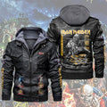 Iron Maiden 2D Leather Hooded Jacket – TMTHU6378