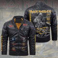 Iron Maiden 2D Leather Yellow Fleece Jacket – TMTHU6373