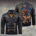 Iron Maiden 2D Leather Yellow Fleece Jacket – TMTHU6374