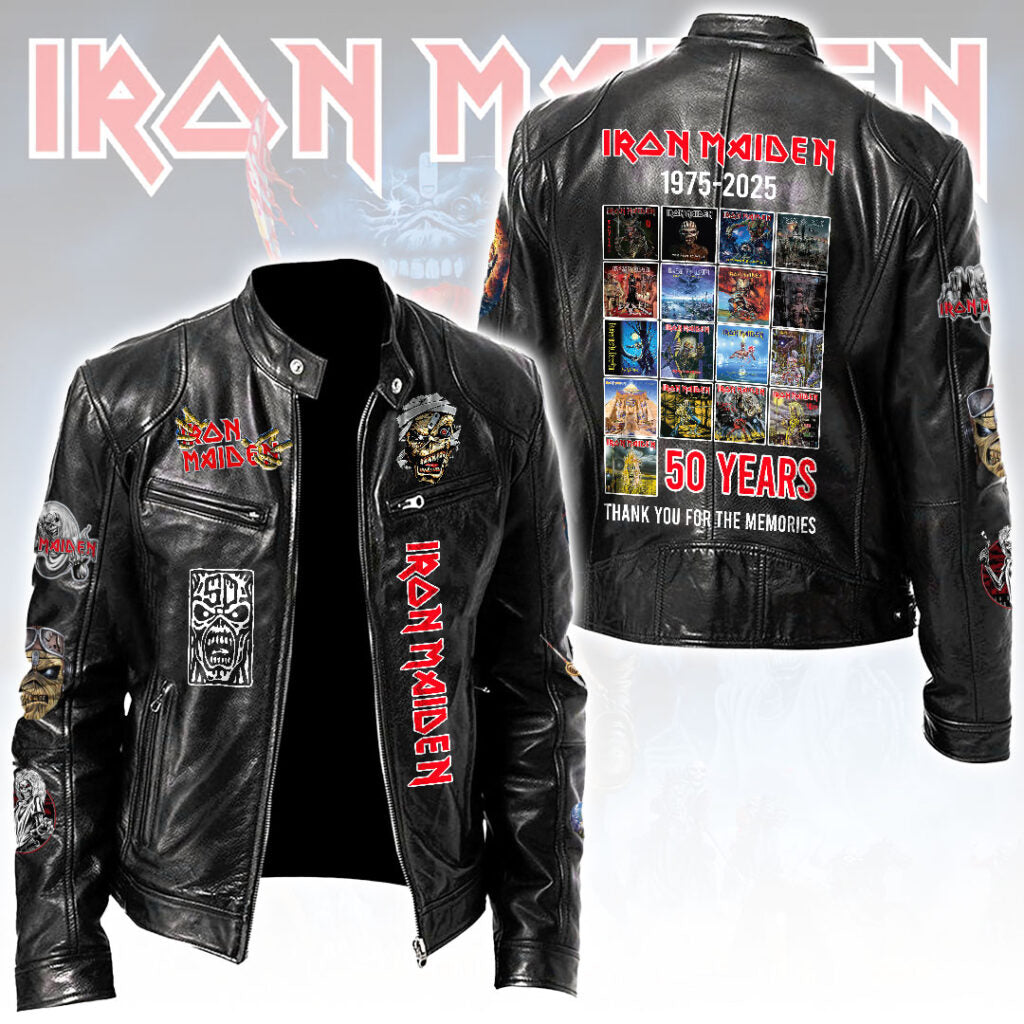 Iron Maiden 50th Anniversary Motorcycle Leather Jacket – HOATT14878