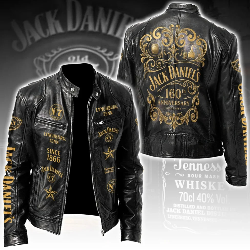 Jack Daniel's 160th Anniversary Motorcycle Leather Jacket – TANTN25495