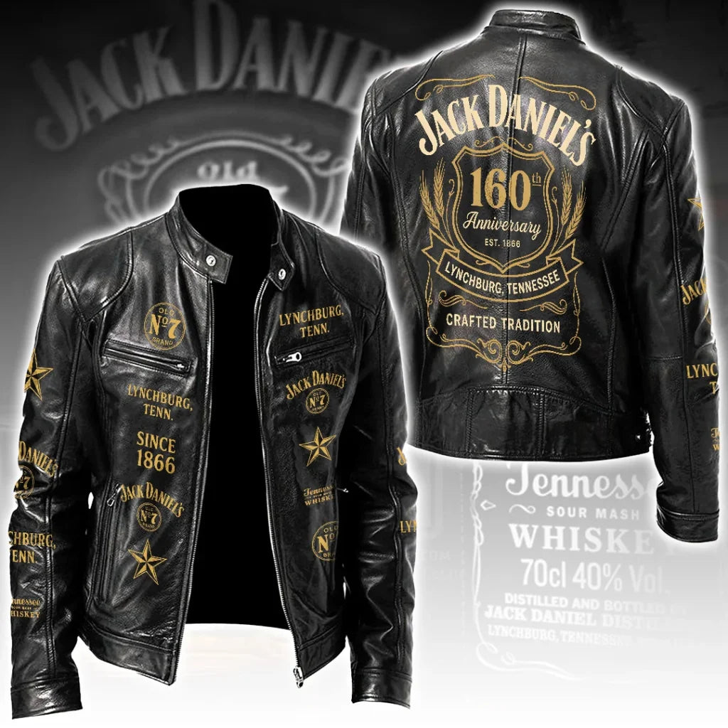 Jack Daniel's 160th Anniversary Motorcycle Leather Jacket – TANTN25496