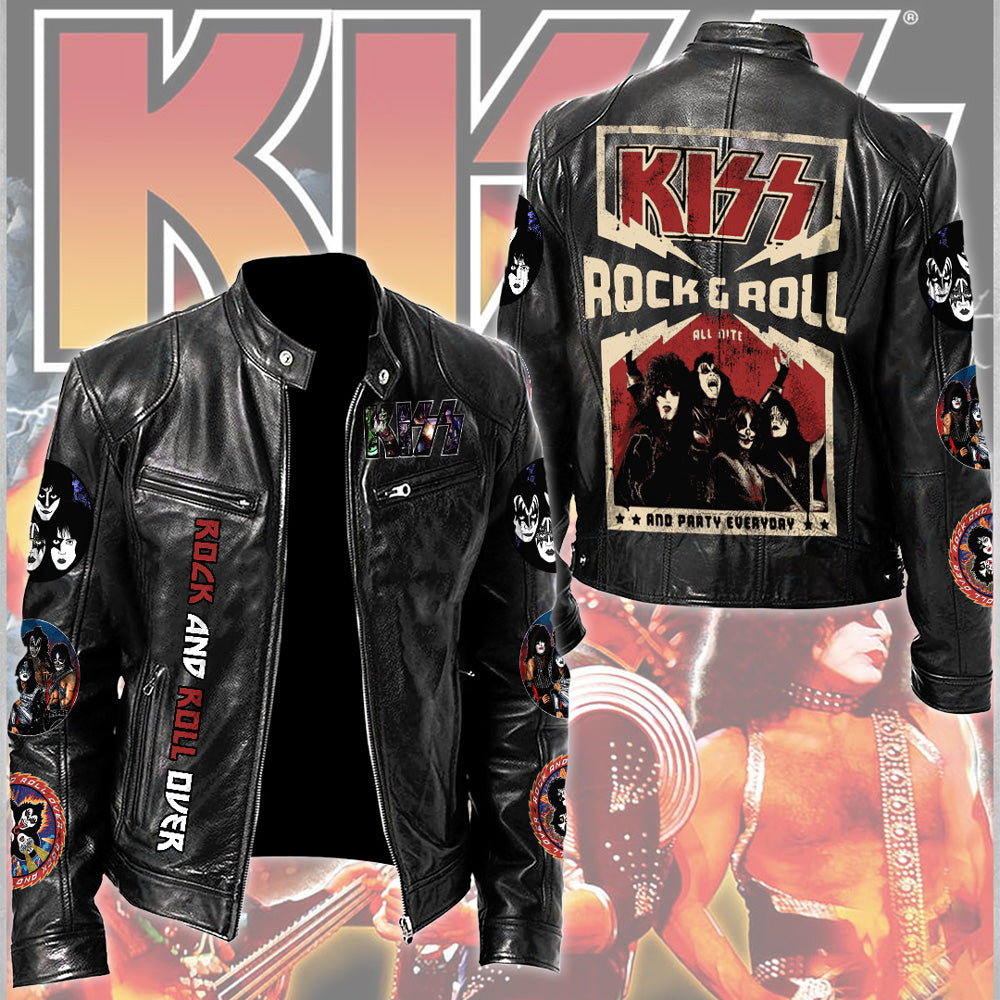 KISS Motorcycle Leather Jacket – TMTHU2233