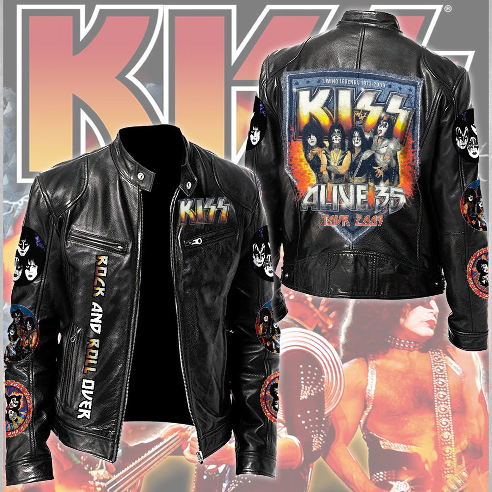 KISS Motorcycle Leather Jacket – TMTHU2367