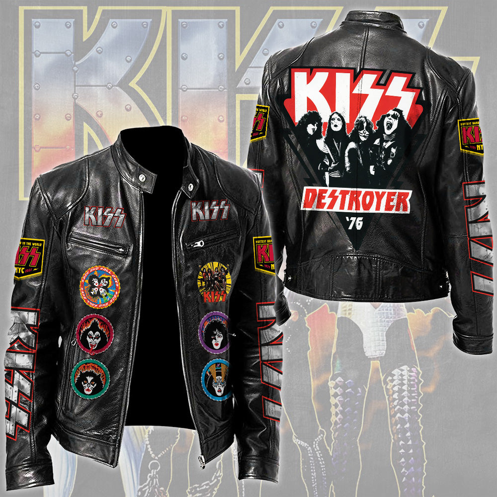 KISS Motorcycle Leather Jacket – TMTHU4699