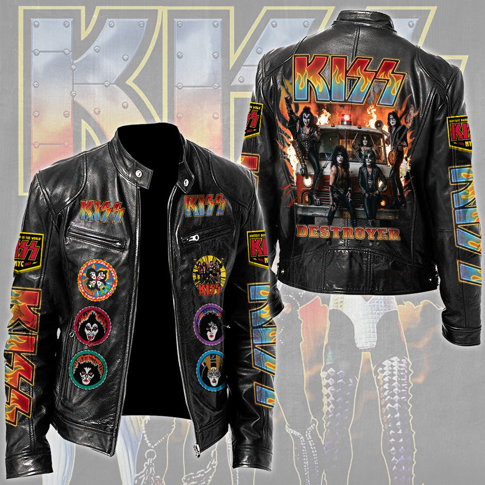 KISS Motorcycle Leather Jacket – TMTHU6059