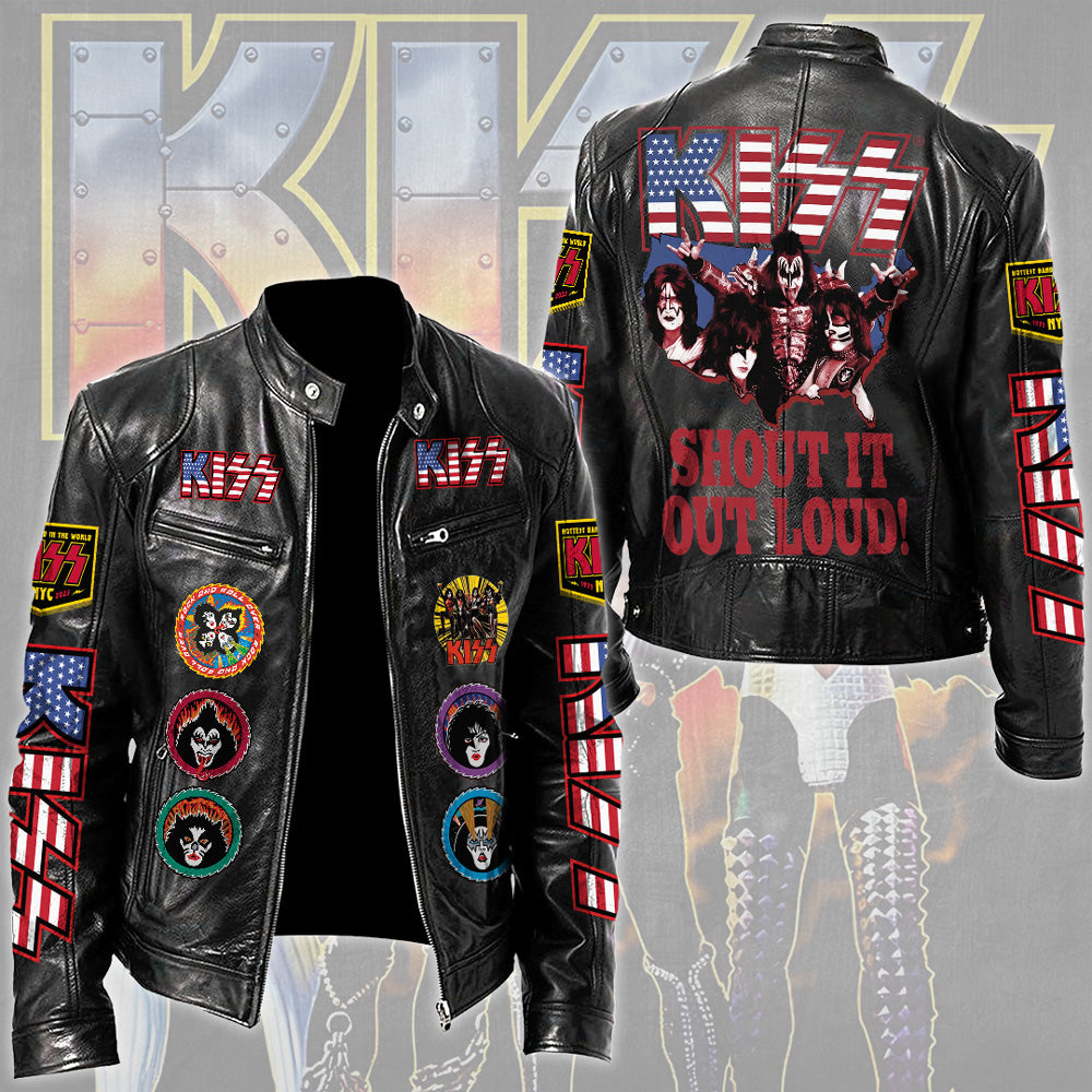 KISS Motorcycle Leather Jacket – TMTHU6396