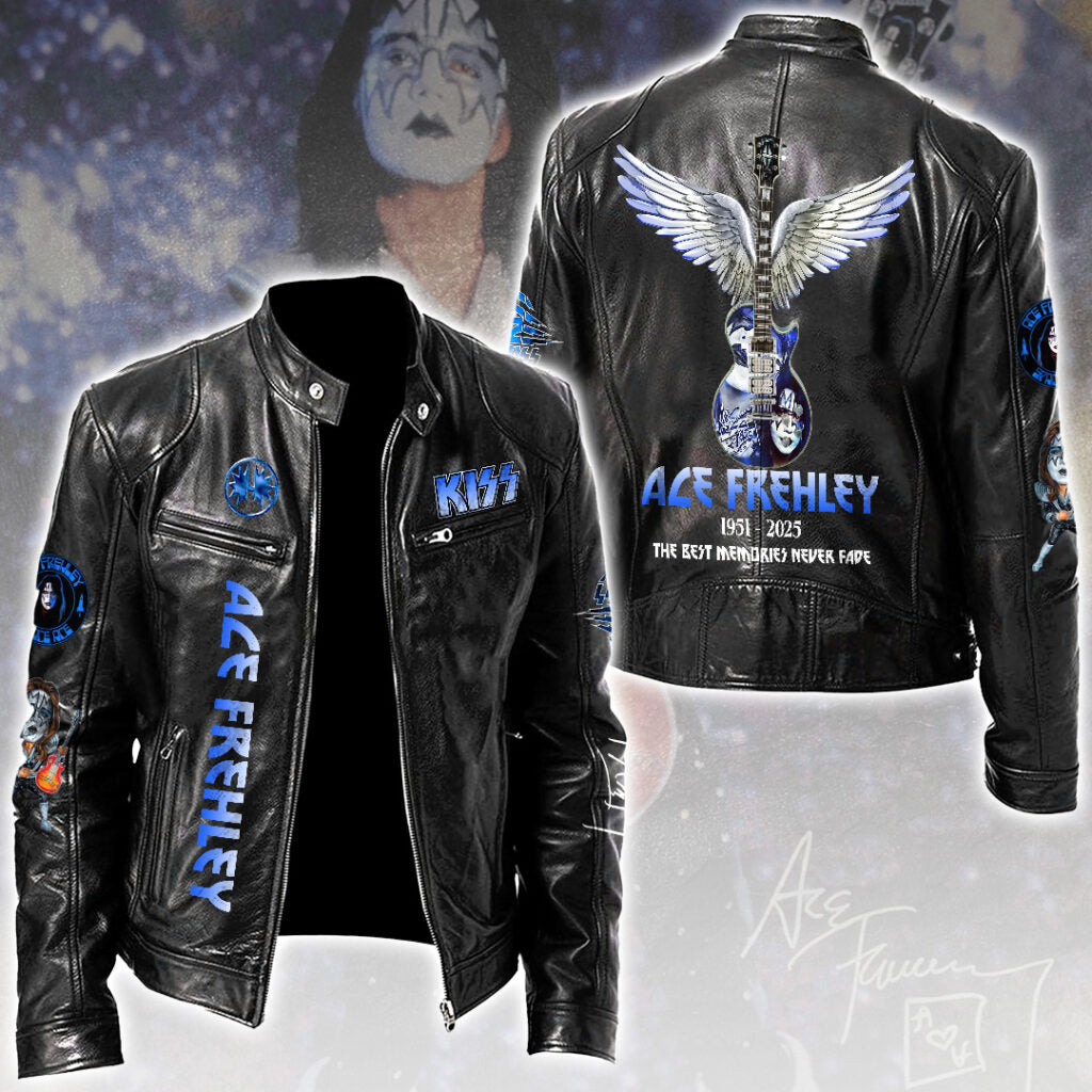 KISS x Ace Frehley Motorcycle Leather Jacket – HOATT14511