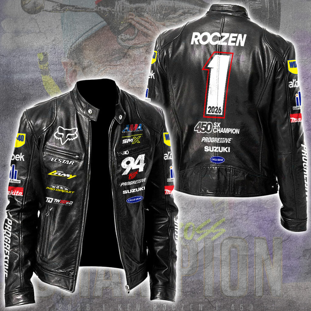 Ken Roczen 450SX 2026 Champion Motorcycle Leather Jacket – GNE6405