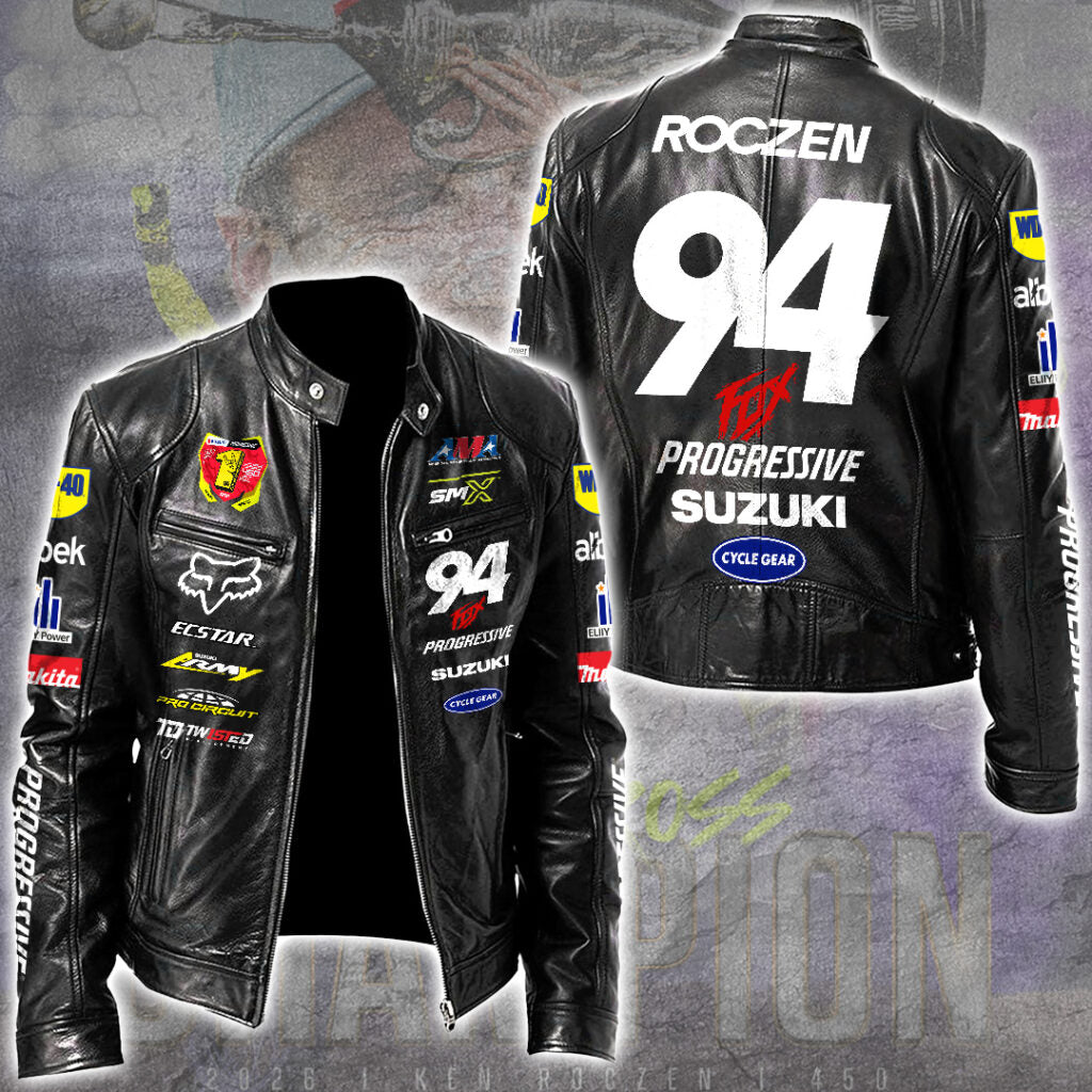 Ken Roczen 450SX 2026 Champion Motorcycle Leather Jacket – GNE6406