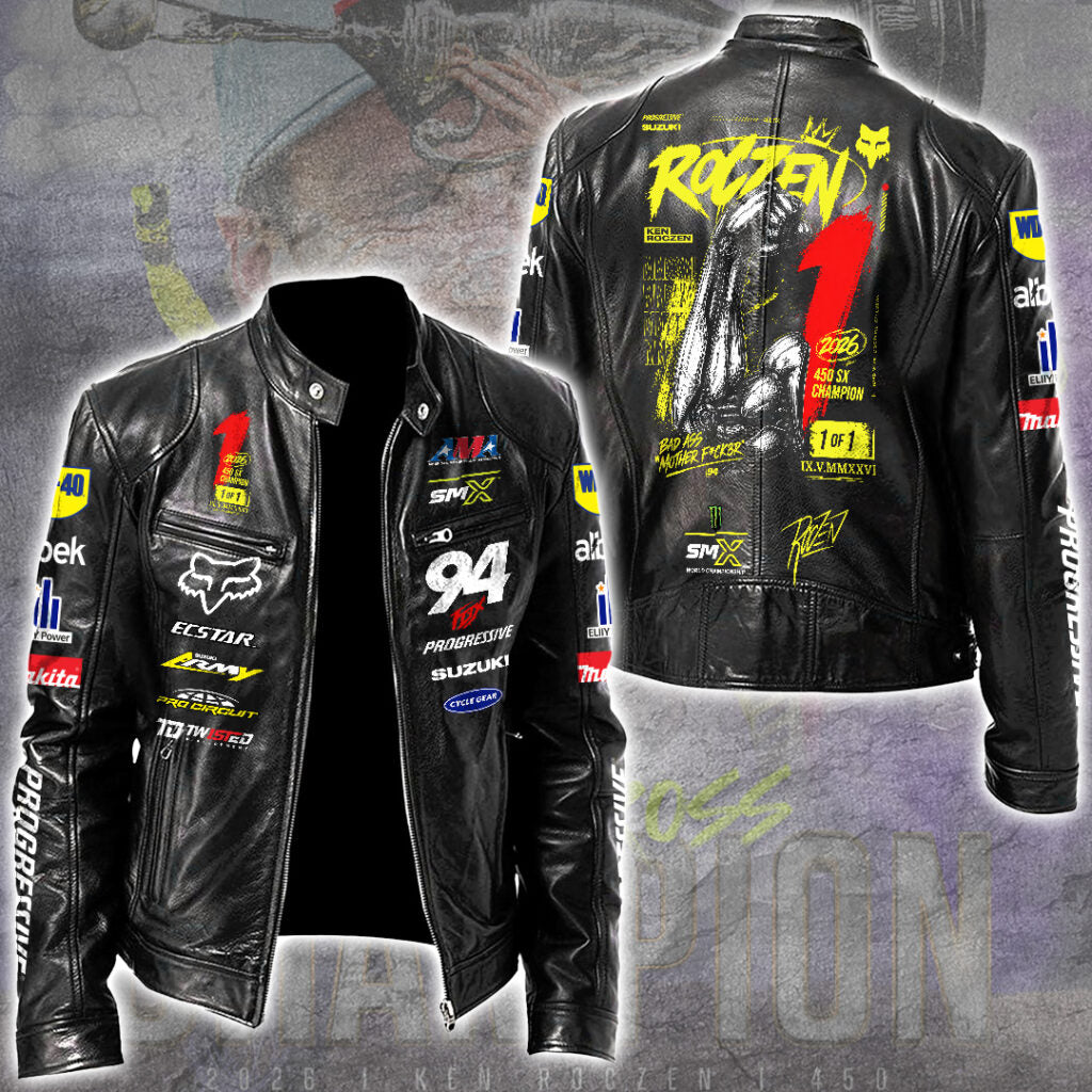 Ken Roczen 450SX 2026 Champion Motorcycle Leather Jacket – GNE6407