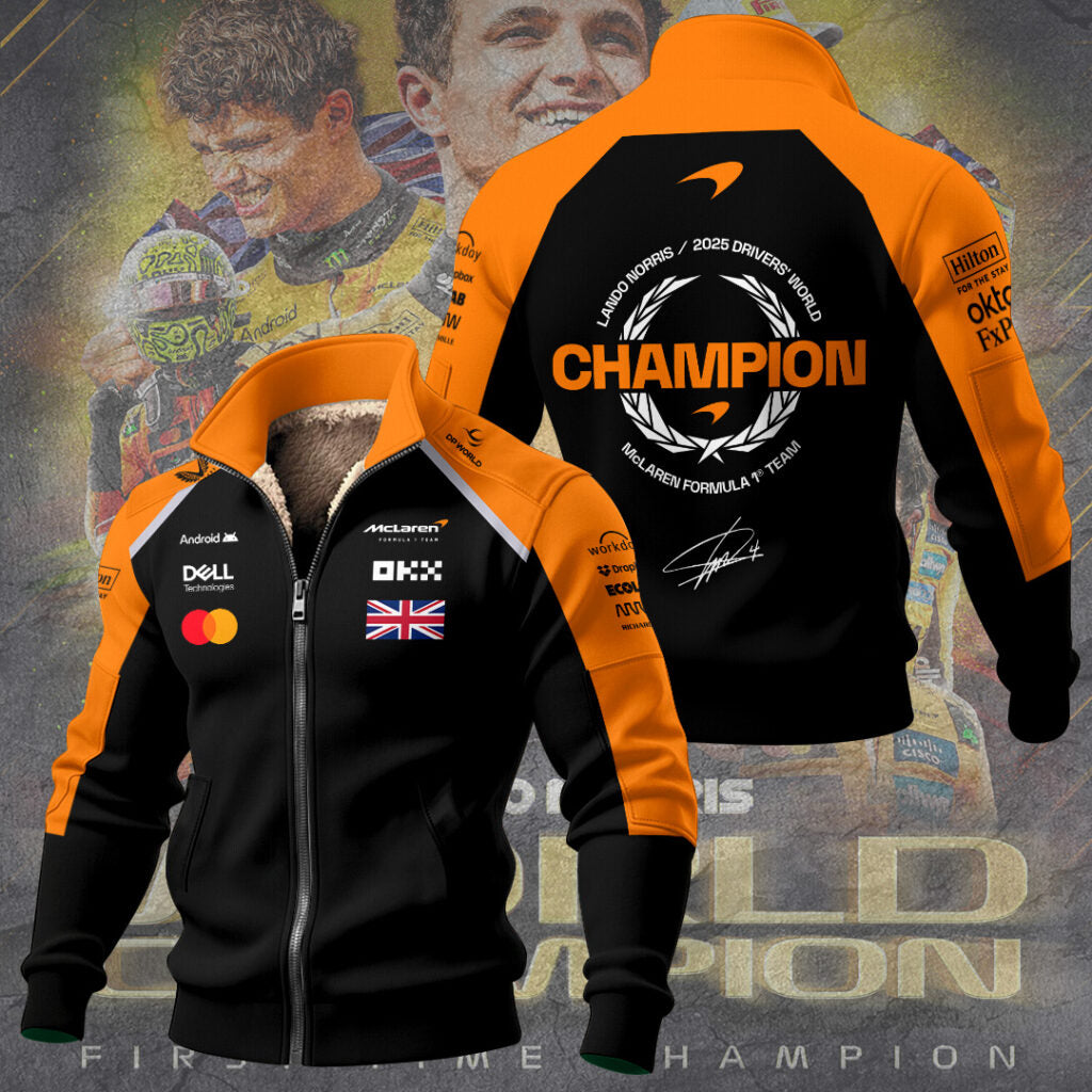 McLaren x Lando Norris World Champions 2025 Thick Knit Fleece Jacket – TANTN19238