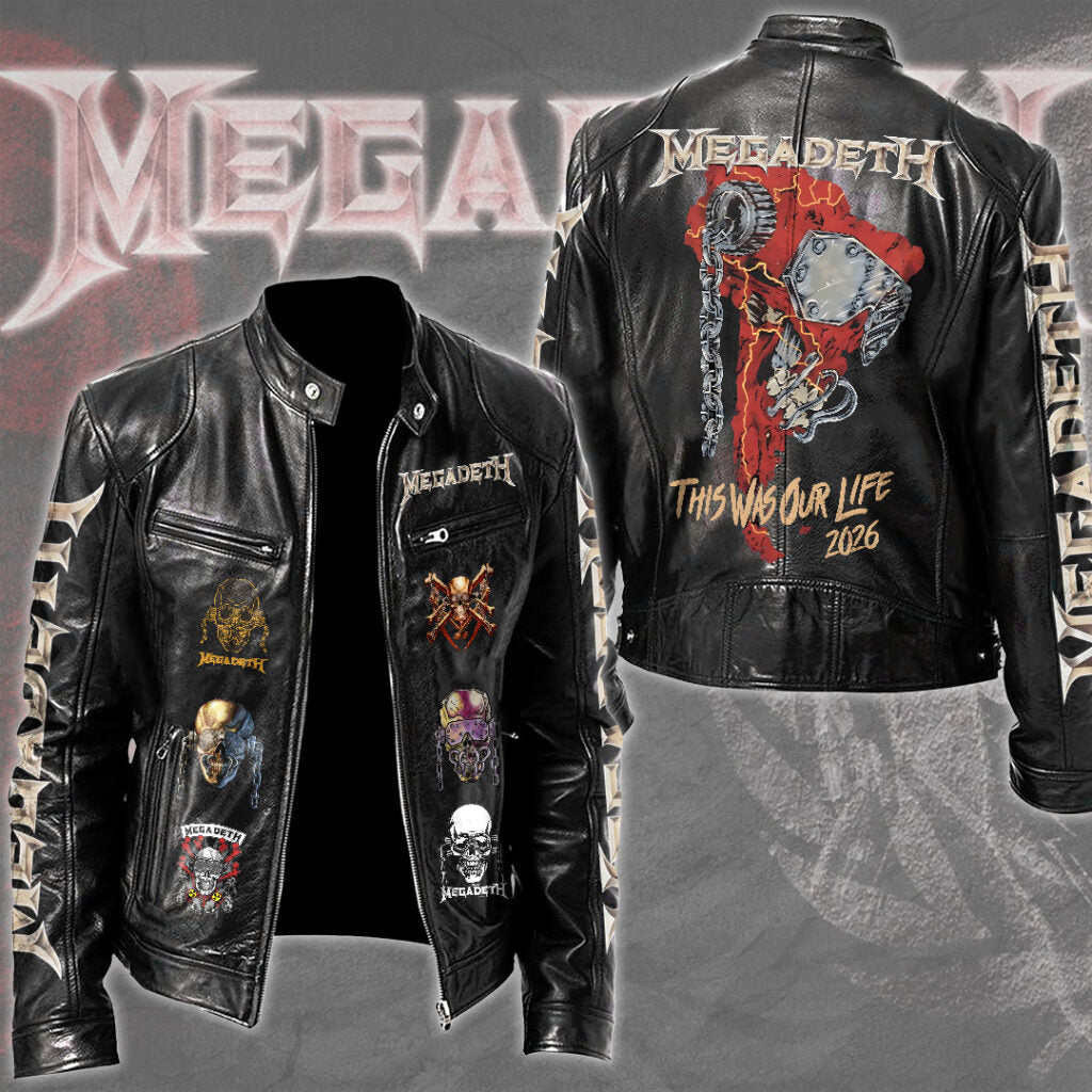Megadeth Motorcycle Leather Jacket – TMTHU5602