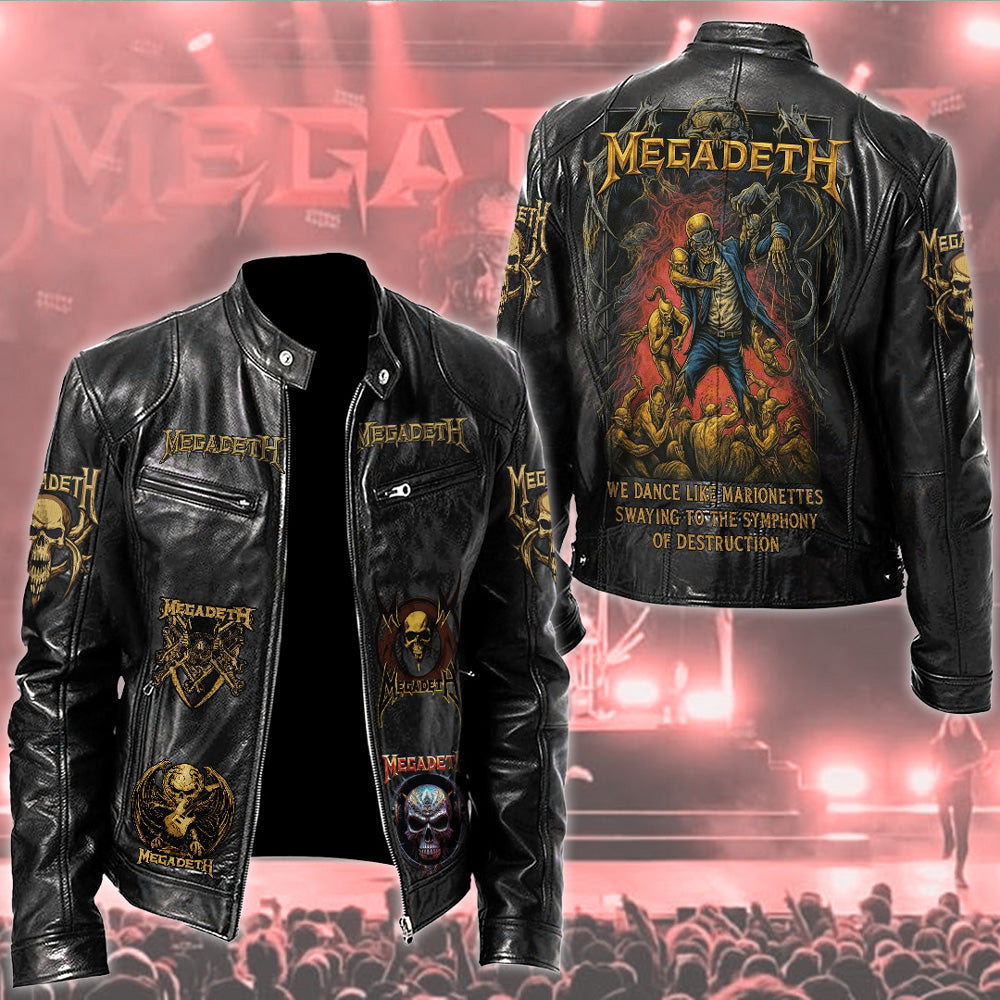 Megadeth Motorcycle Leather Jacket – TMTHU2316