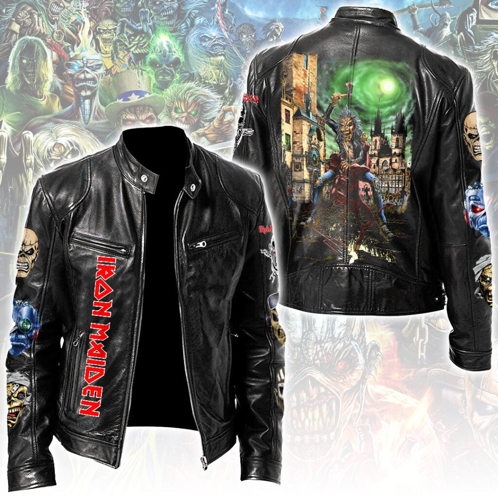 Iron Maiden Motorcycle Leather Jacket – NGHIAVT5503