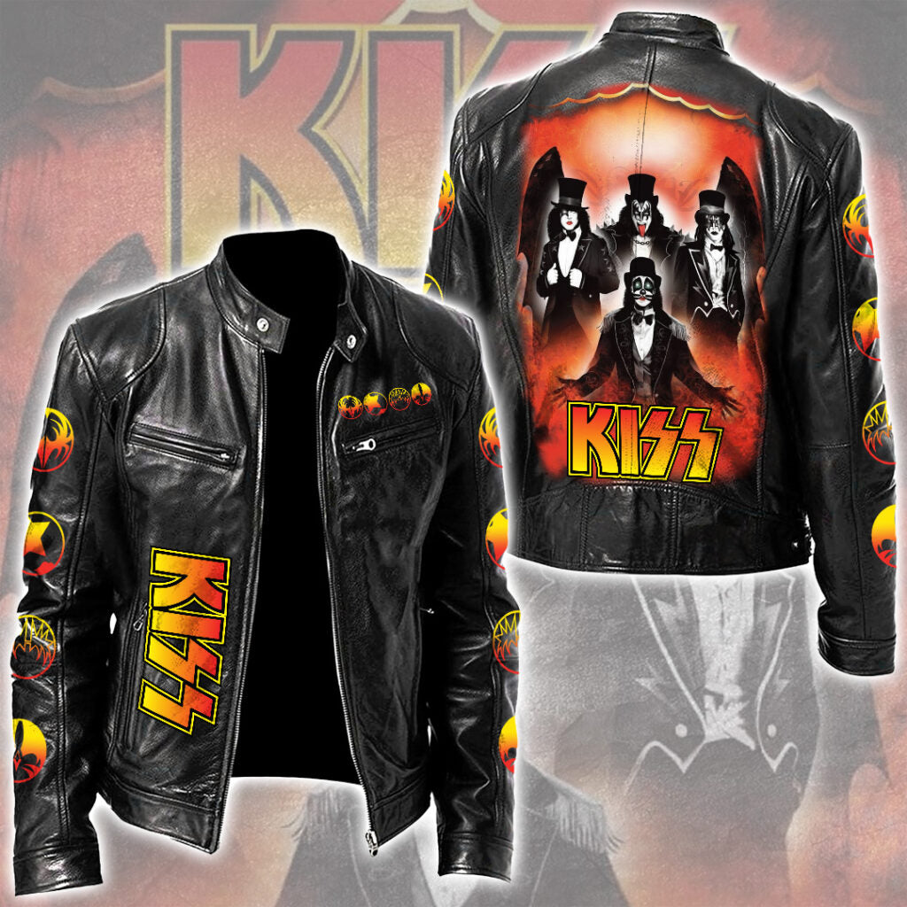KISS 2025 Motorcycle Leather Jacket – NGHIAVT5609