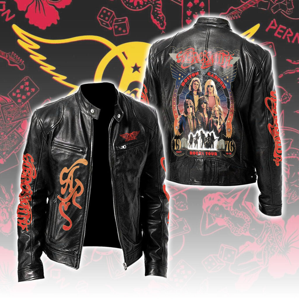 Aerosmith Motorcycle Leather Jacket – NGHIAVT5857