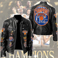 New York Knicks Motorcycle Leather Jacket – TMTHU8978