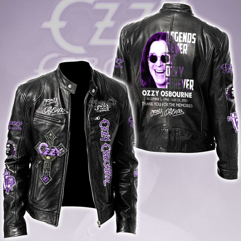 Ozzy Osbourne Motorcycle Leather Jacket – HOATT14944