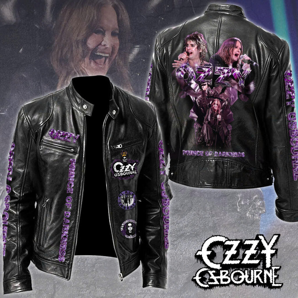 Ozzy Osbourne Motorcycle Leather Jacket – TMTHU4489