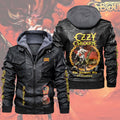 Ozzy Osbourne The Ultimate Sin 40th Anniversary 2D Leather Hooded Jacket – TMTHU6376